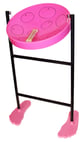 Jumbie Jam Steel Drum Pan with Table Top Stand - G Major Pink